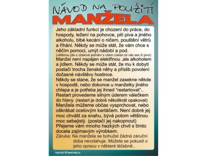 Certifikát - Návod na použití manžela