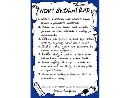 Certifikát - Nový školní řád