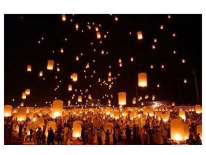 Lampion přání - Bílý