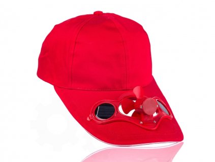solarni cepice s vetrackem cervena 1