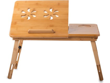 stolek na notebook do postele bambus 2