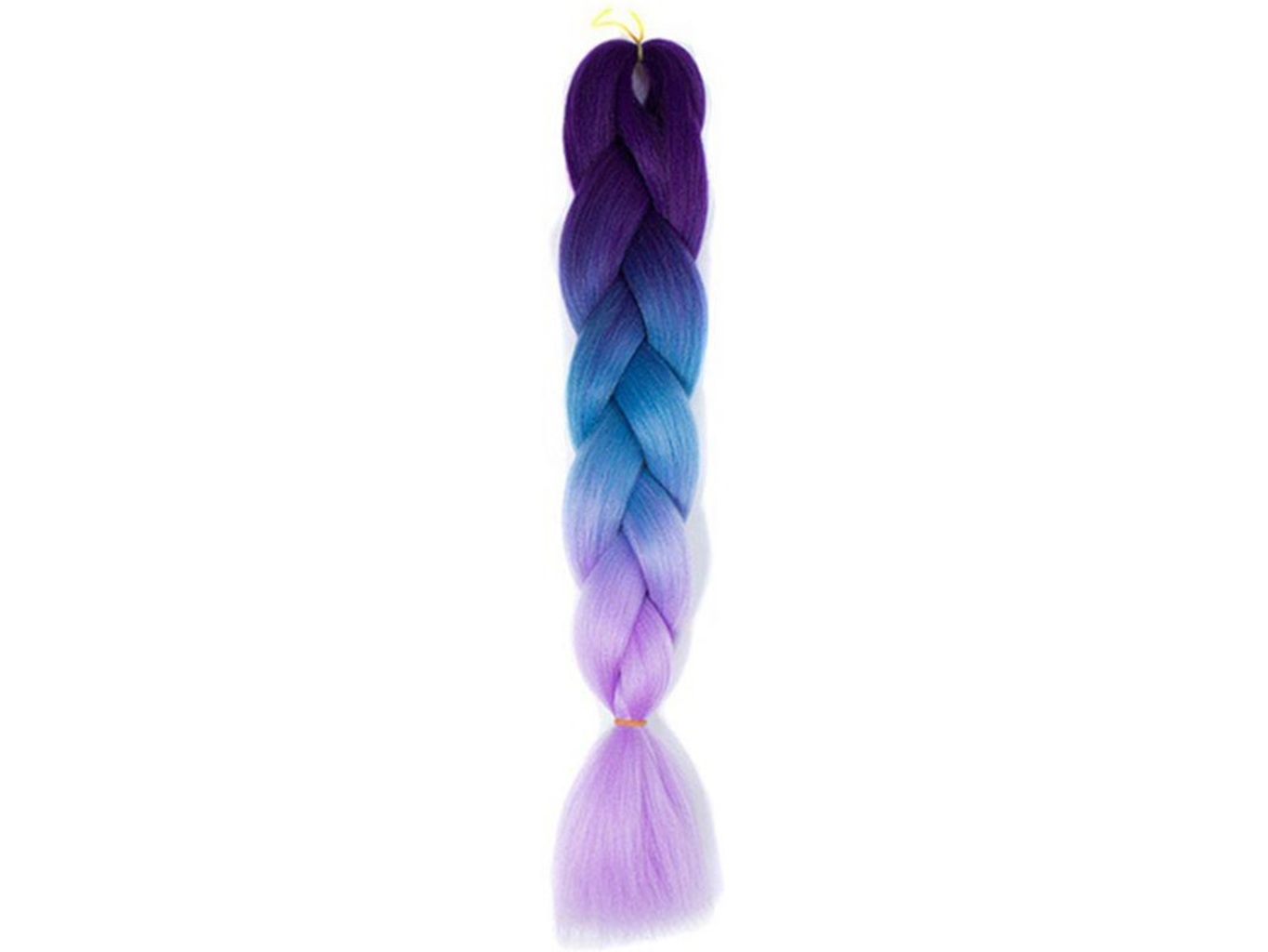 Vlasy Kanelové syntetické Copánky ombre Barva: Modrá/fialová