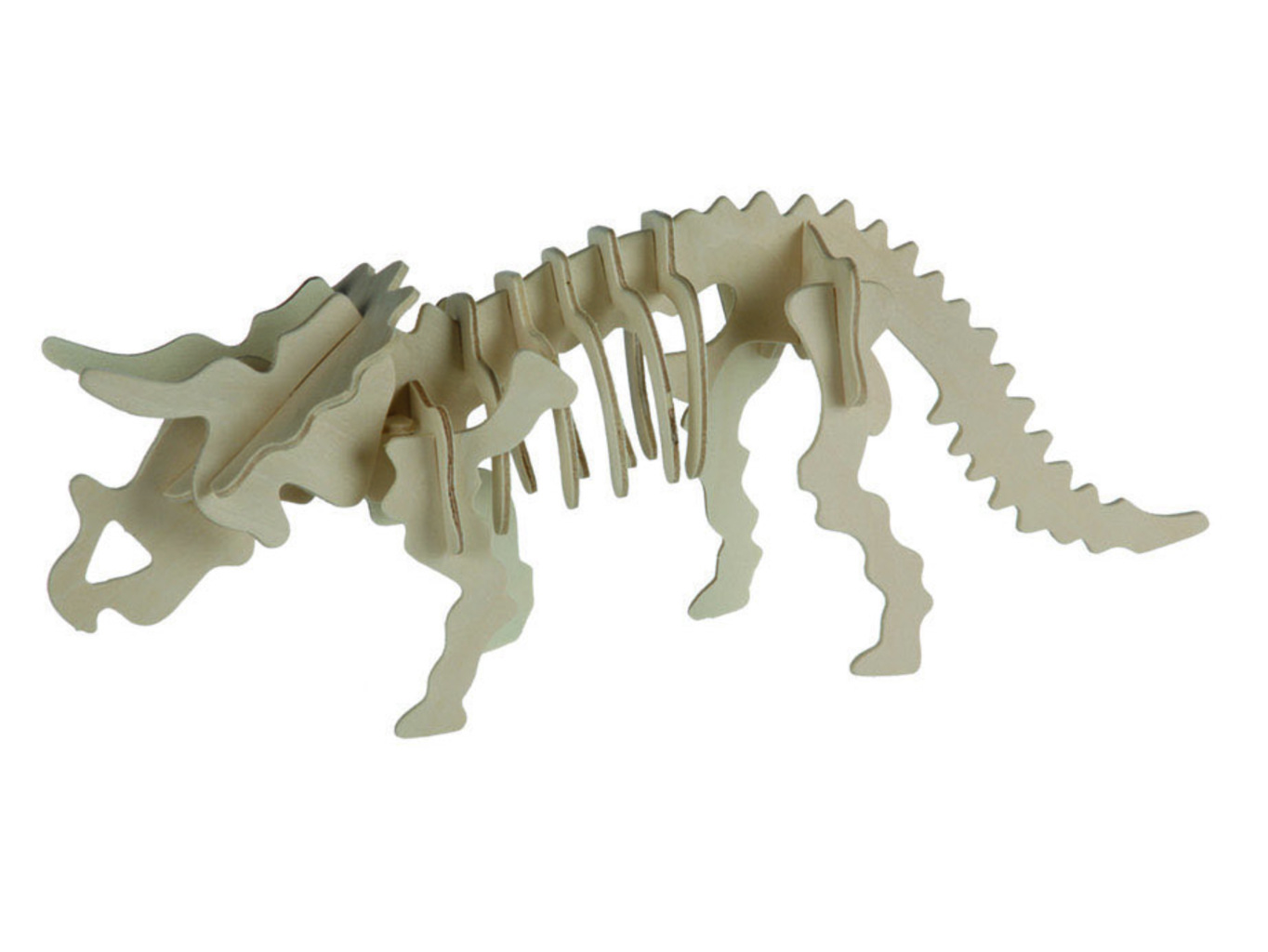 Woodcraft 3D puzzle dřevěná skládačka Triceratops JC001