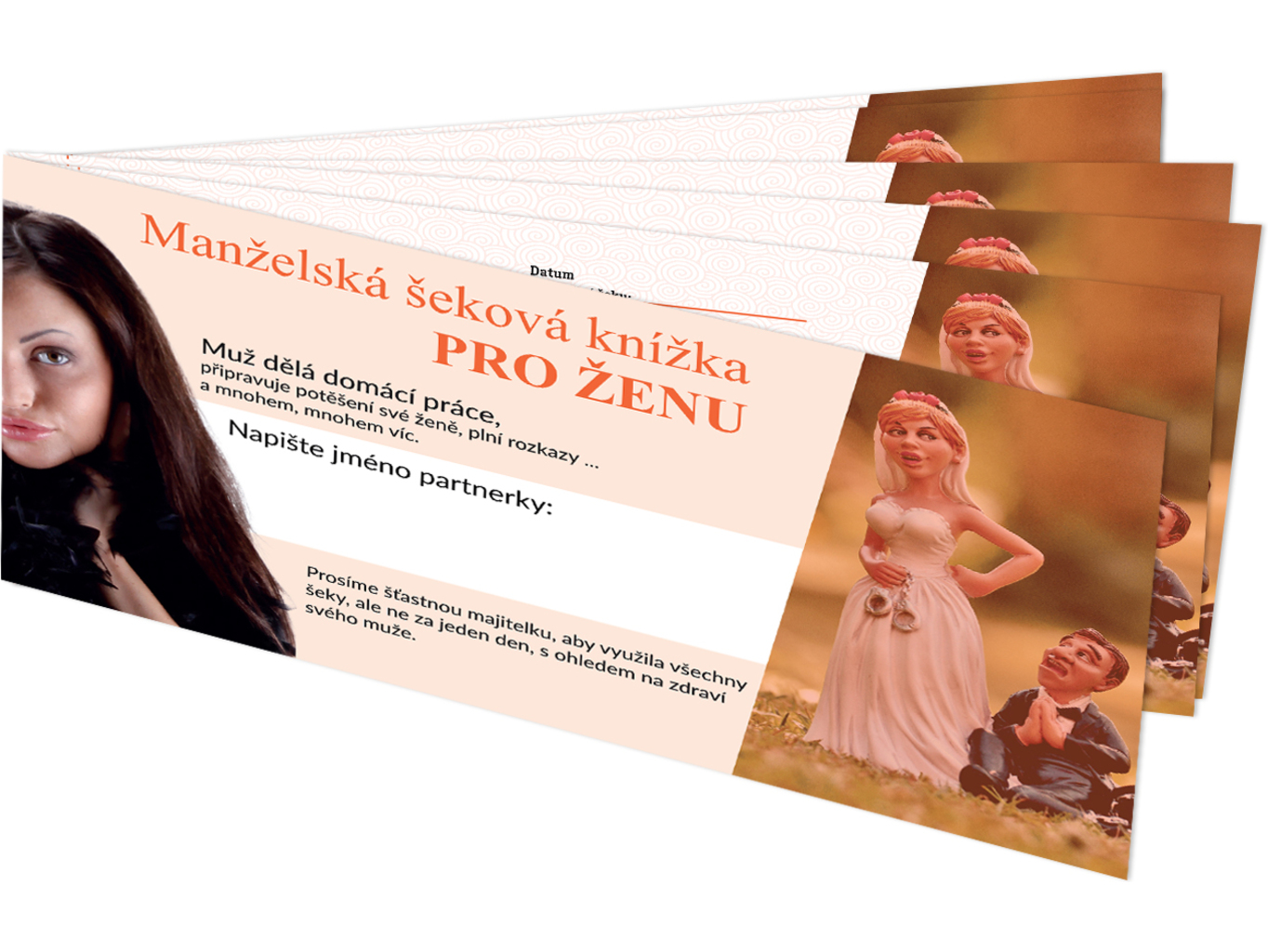 Manželská šeková knížka pro ŽENU - poškozená