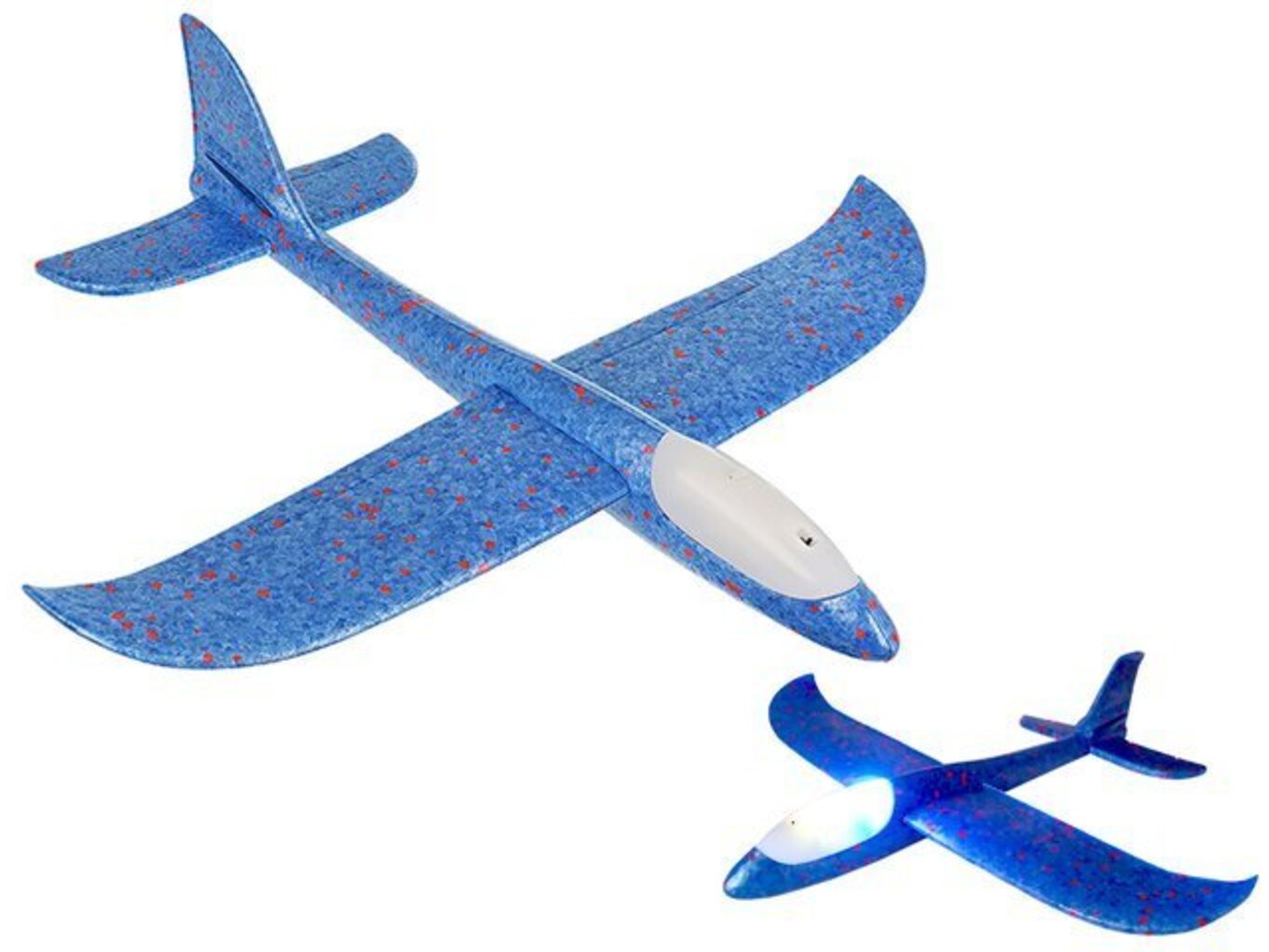 ISO Pěnové Házecí Letadlo LED 47x49 Barva: Modrá