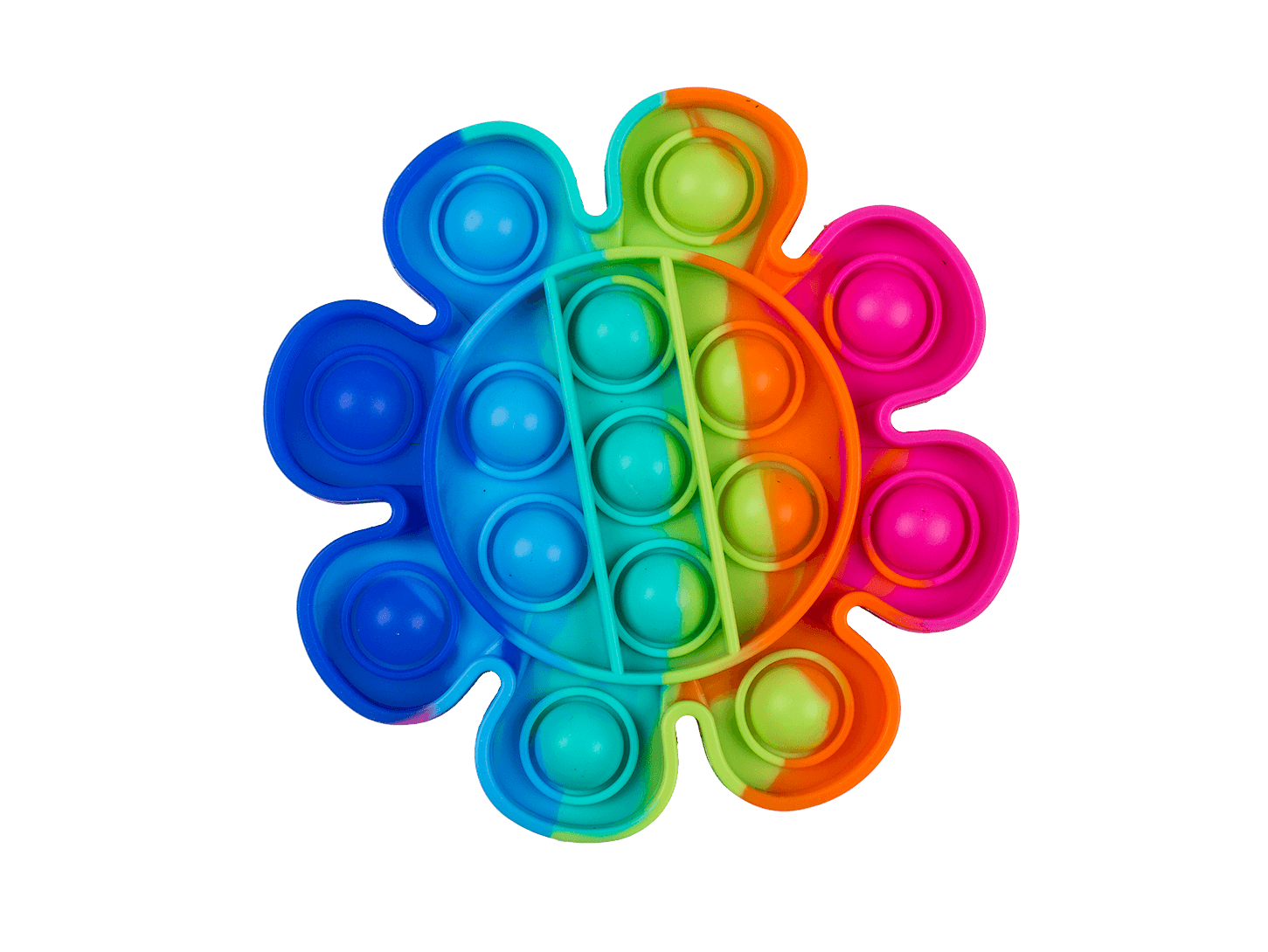 Pop It Fidget Toy Rainbow - antistresová hračka variant: Květ
