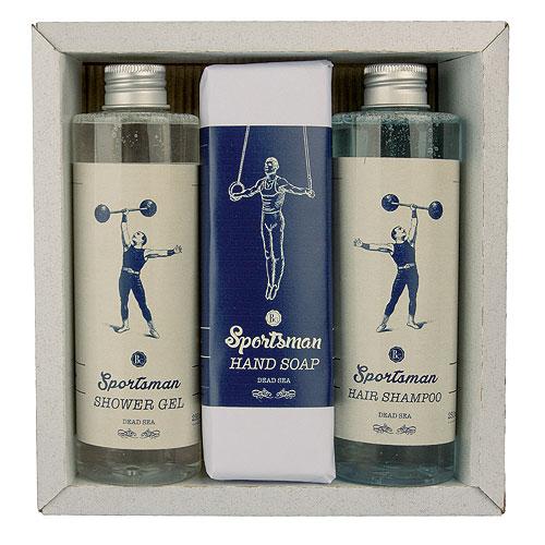 Bohemia Gifts & Cosmetics Sportsman sprchový gel pro muže 250 ml + šampon na vlasy 250 ml + toaletní mýdlo 145 g dárková sada