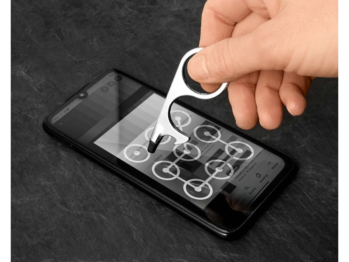 Multifunkční klíčenka - Bezdotykový touchpad Barva: Stříbrná