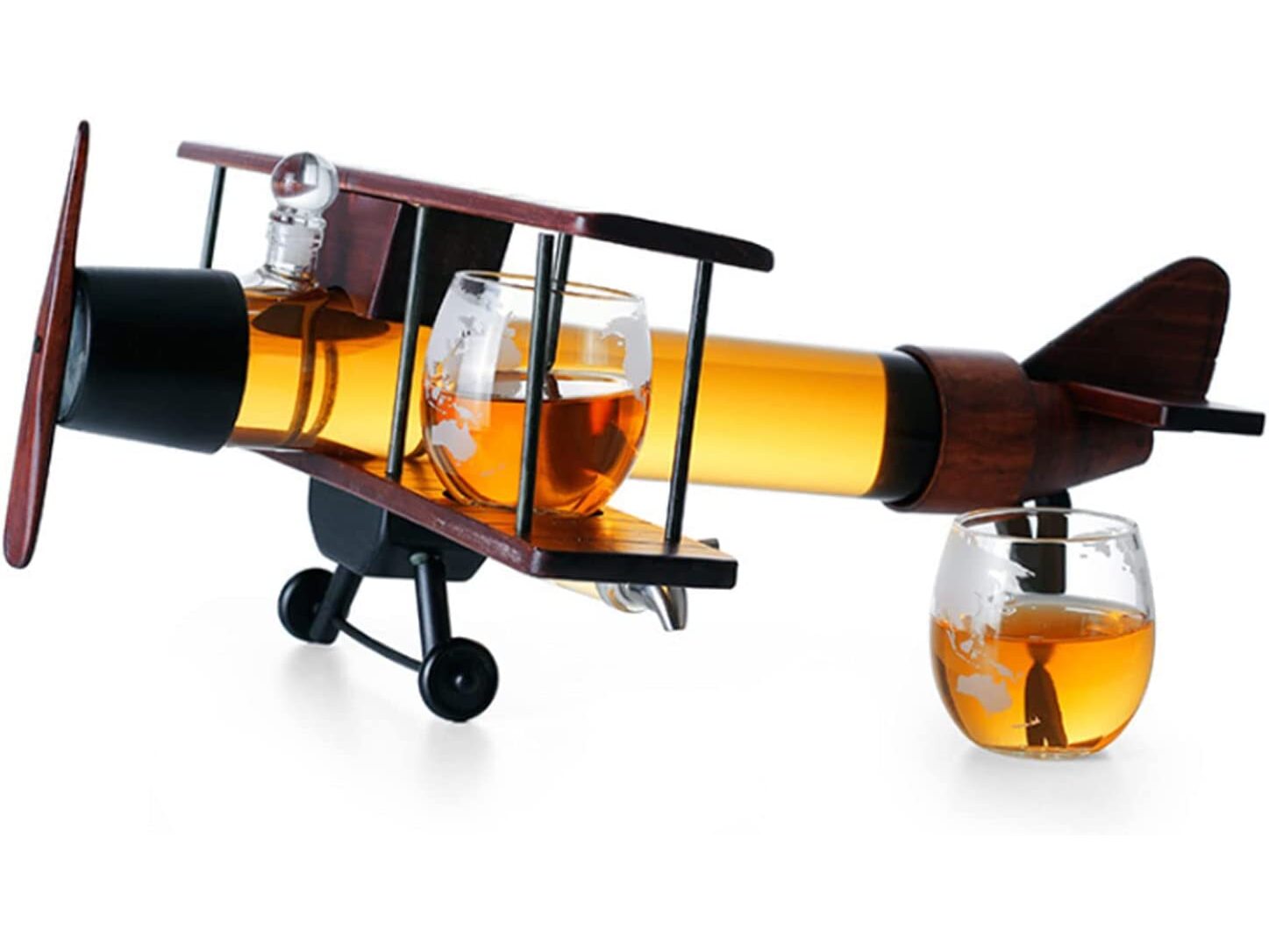 VOG Karafa Letadlo s gravírovanými sklenicemi