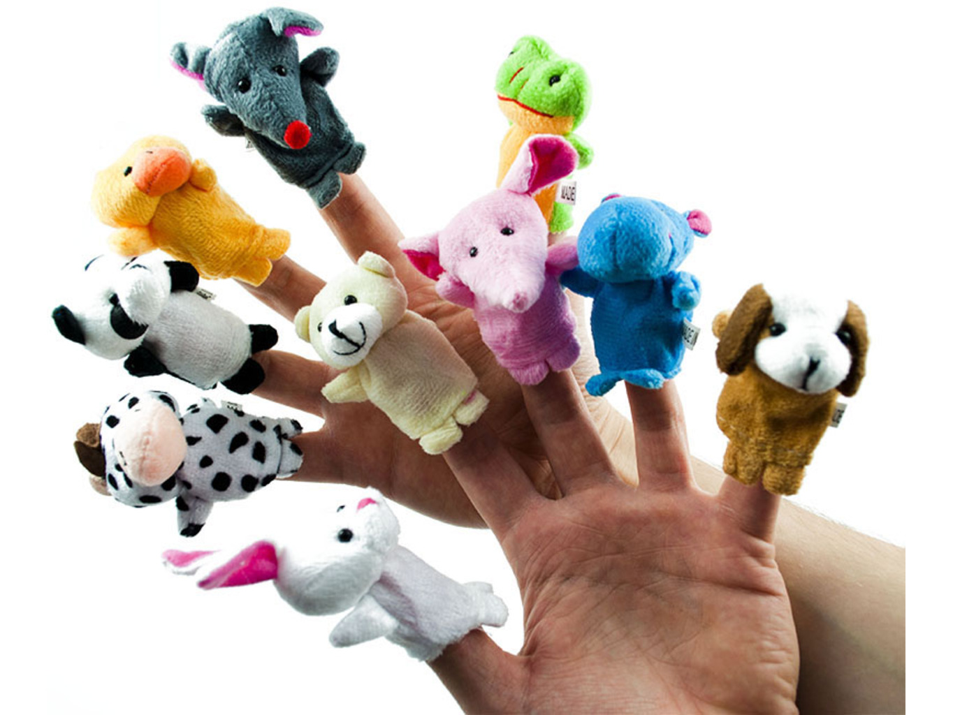 Kruzzel Sada 10 maňásků na ruku - veselá zvířátka