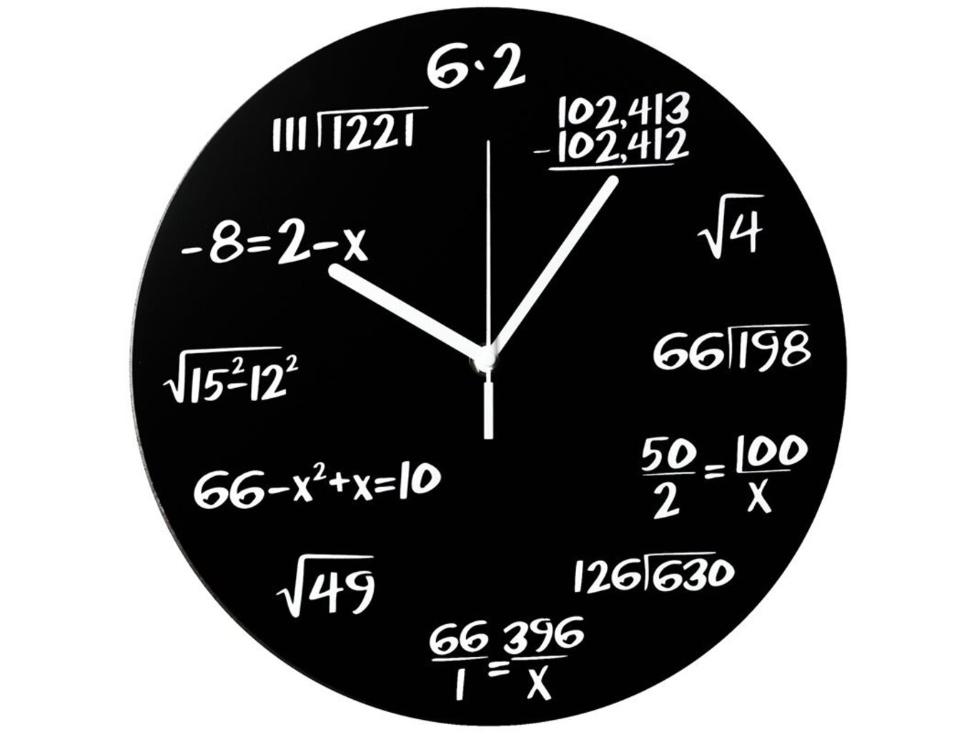 Matematické hodiny klasik Barva: Černá