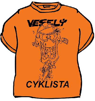 Tričko - Veselý cyklista Bílá, S