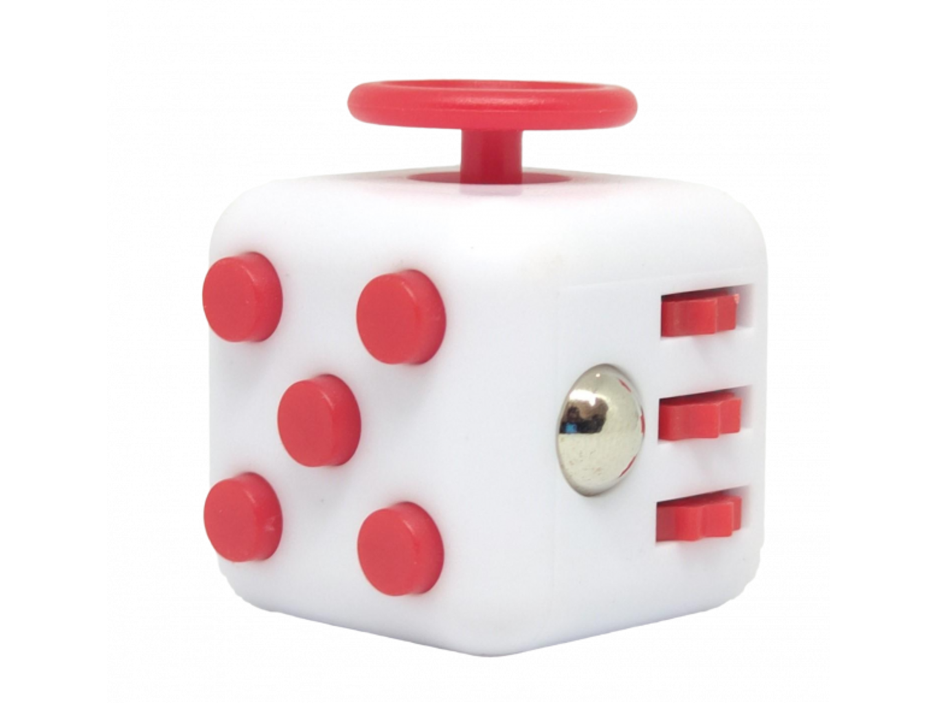 Fidget Cube antistresová kostka Barva: Bílo-červená