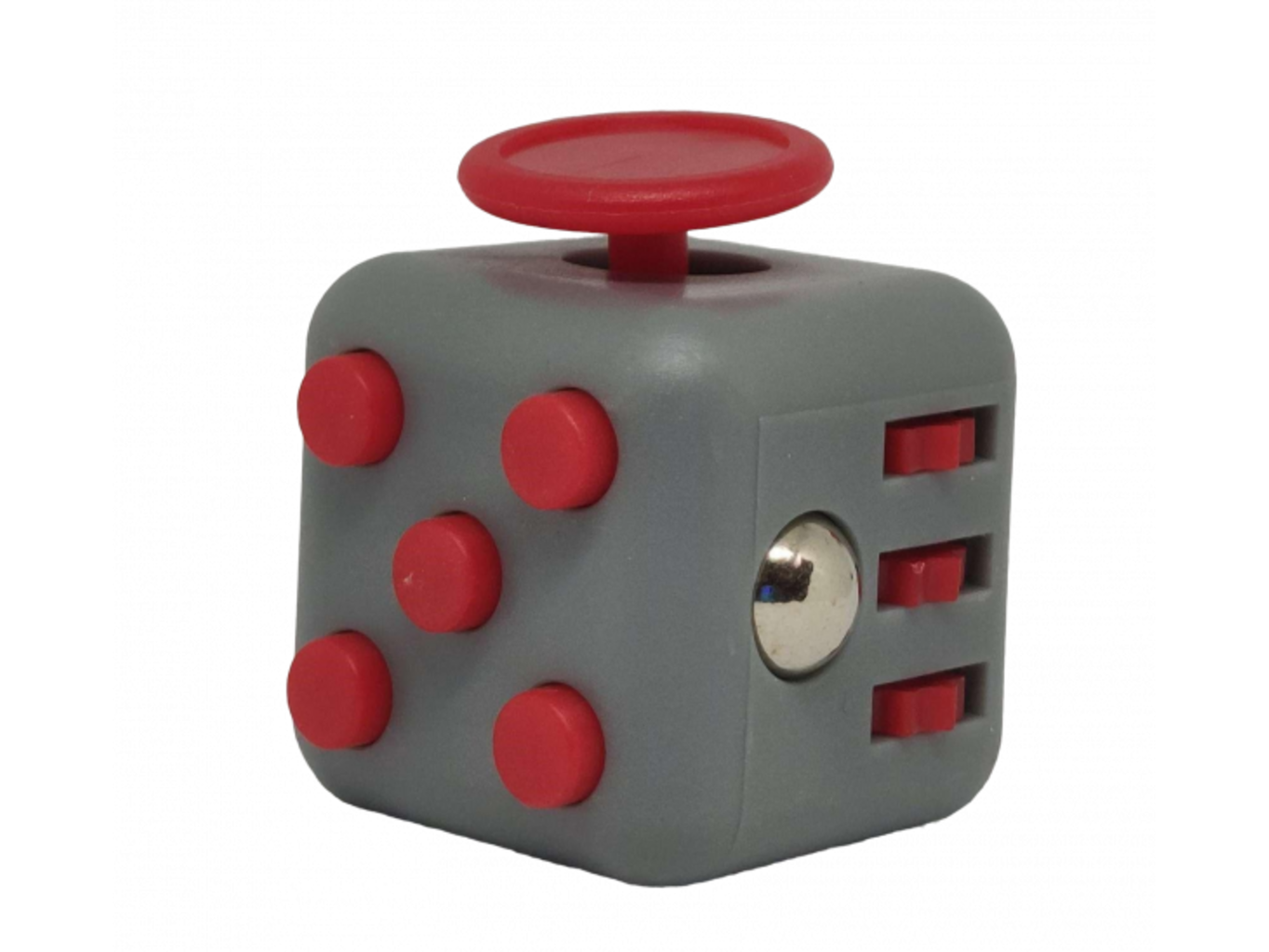 Fidget Cube antistresová kostka Barva: Šedo-červená