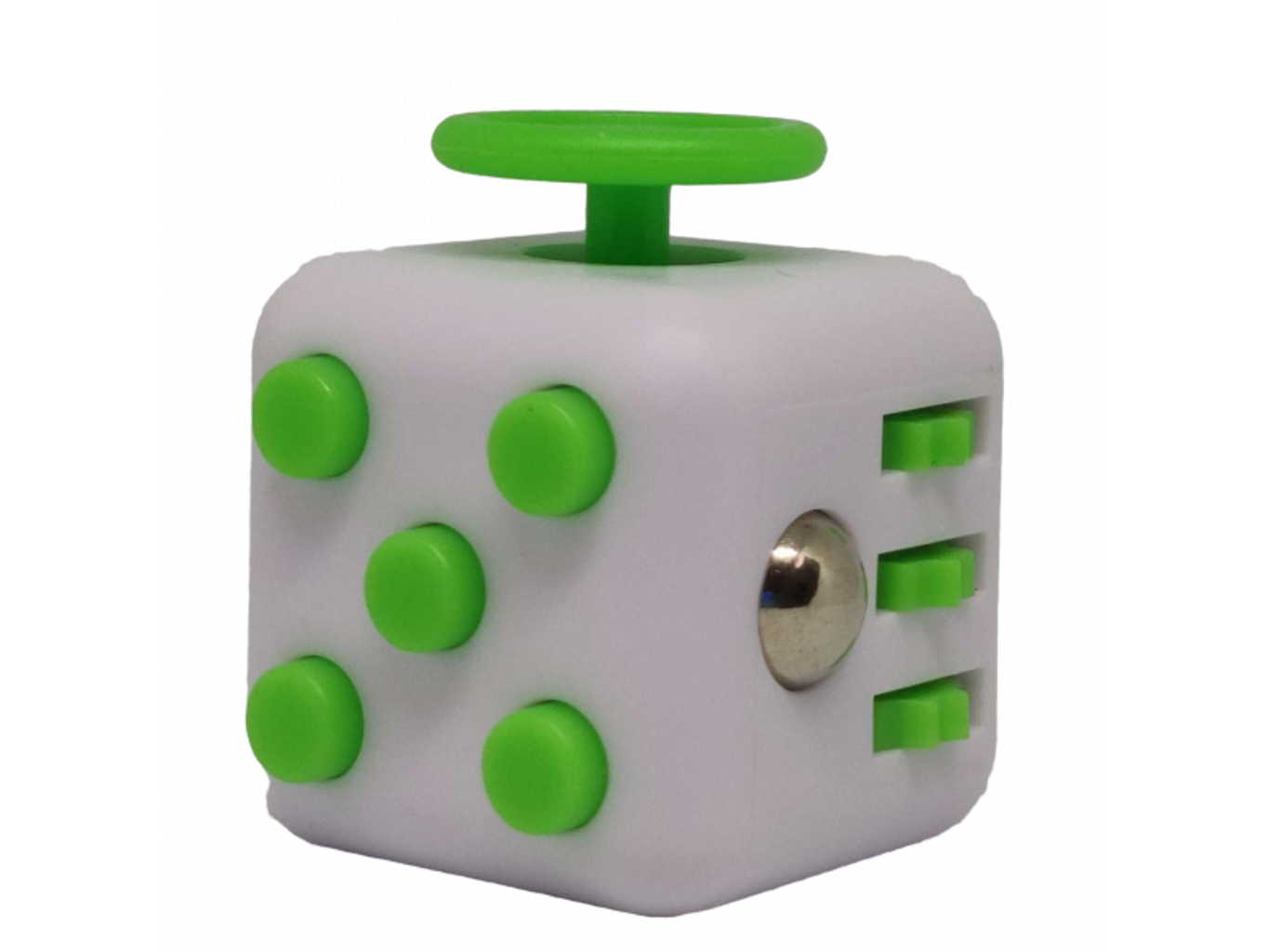 Fidget Cube antistresová kostka Barva: Bílo-zelená