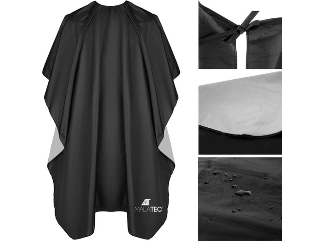 Kadeřnický střihací plášť 140x95cm - černý