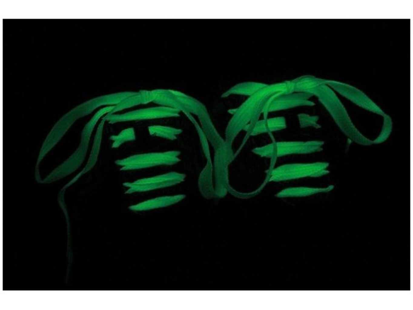 LED svítící tkaničky zelené