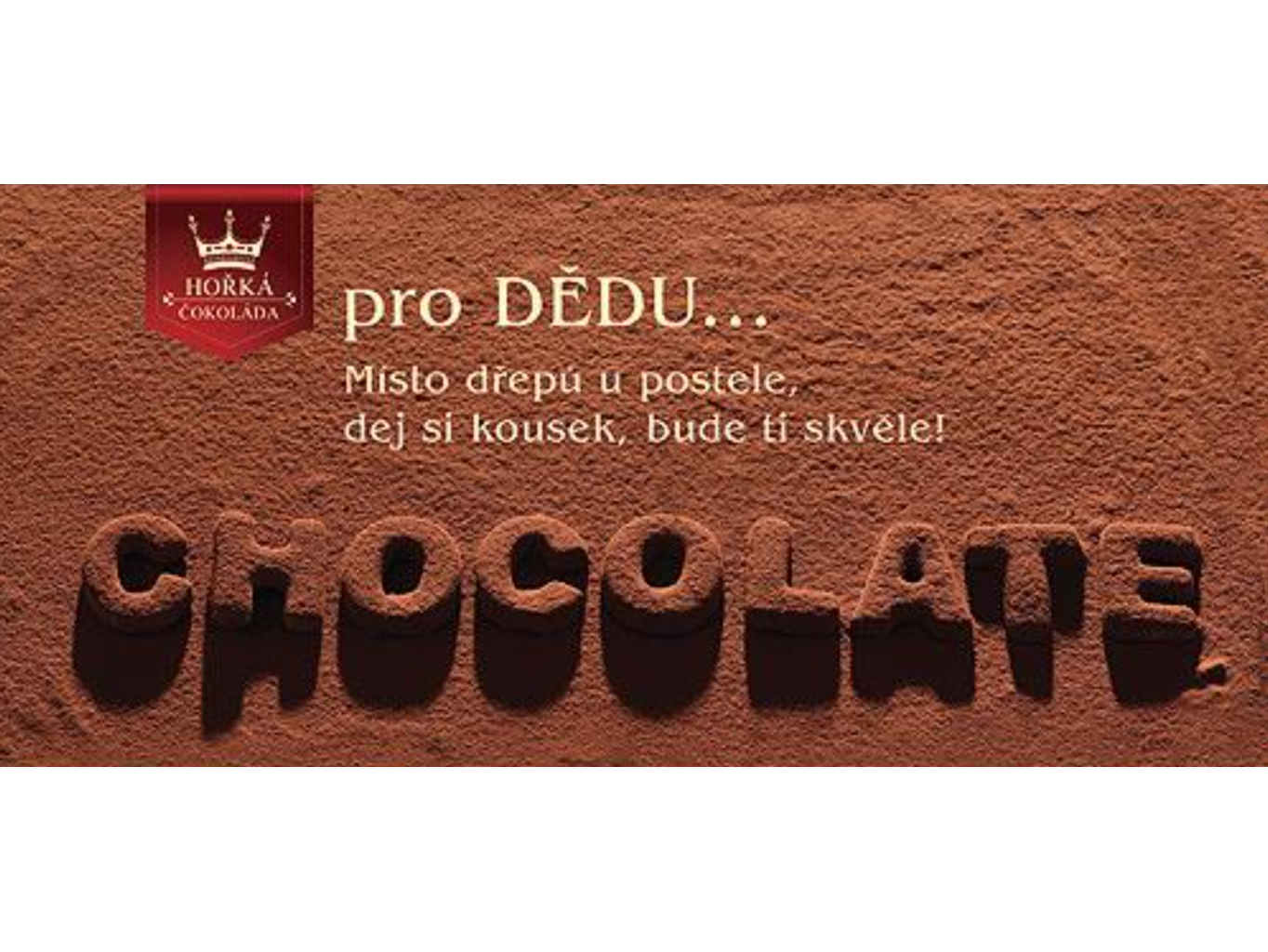 Bohemia Gifts Dědečkovi hořká čokoláda 100g