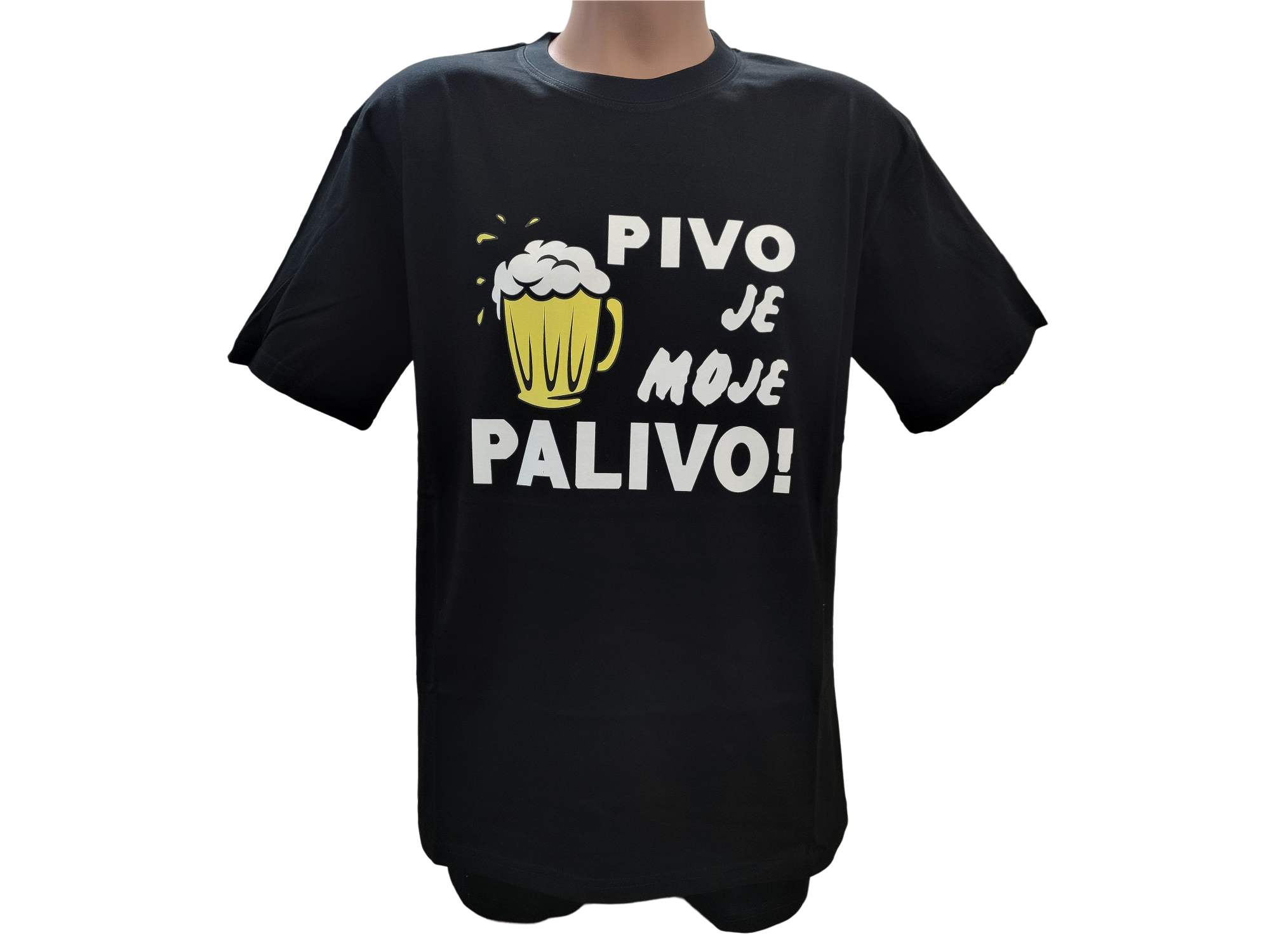 Tričko - Pivo je moje palivo - černé Velikost: XXXL