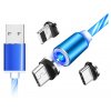 magneticky usb nabijeci kabel 3v1 led 5