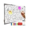 Magnetická tabule 40 x 60 cm + magnety + fixy + houbička, bílá