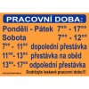 Certifikát - Pracovní doba