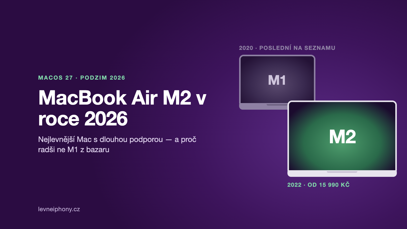 MacBook Air M2 v roku 2026: najlacnejší Mac s dlhou podporou (a prečo nie M1 z bazára)