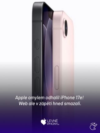 Apple udělal hodně drahou chybu - nebo cílený marketing? Kdo ví! Každopádně na pár hodin odhalil web iPhonu 17e, kde bylo...