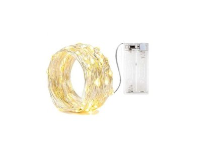 5783 7 vanocni mikro retez na baterie tepla bila 2m 20 led