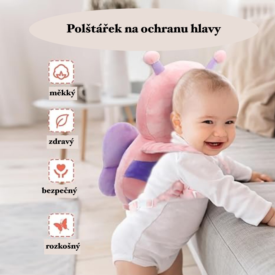 Polštářek na ochranu hlavy dítěte dětský polštář: Sova