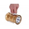 4781 2 416013 4 solarni led kempingova svitilna s efektem stroboskopu zlata