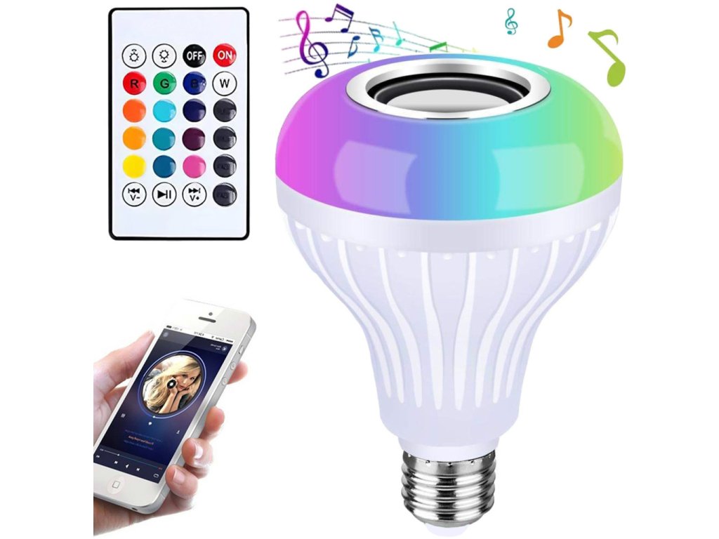 18180 barevna zarovka s bluetooth reproduktorem led rgb 1
