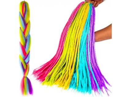 Vlasy Kanelové syntetické Copánky ombre (Barva Barevná)