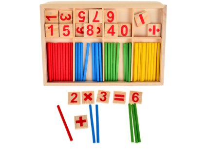12777 drevene pocitaci tycinky a cisla montessori 1