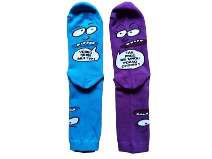 Veselé ponožky - Vůbec nejsi můj typ (Velikost 39-42)