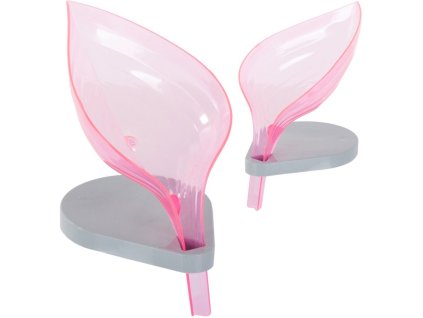 Miska na mýdlo ve tvaru listu (Barva Růžová)