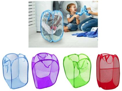 Skládací koš na prádlo color 70 cm x 37 cm x 37 cm (Barva Černá)