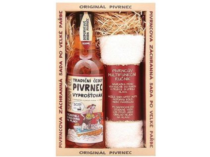 14374 sada pivni kosmetiky vyprostovak pena 500 ml a rucnik 50x30 cm 1