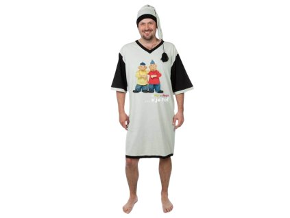 Noční košile -  Pat a Mat - A je to! - šedá (Barva Šedá, Velikost L)