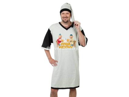 Noční košile – Pat a Mat - Pivaři - šedá (Barva Šedá, Velikost L)