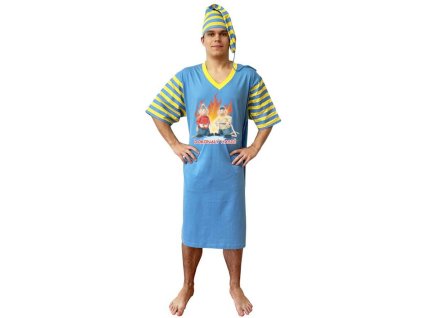 Noční košile -  Pat a Mat - Dokonalý hasič - modrá (Barva Modrá, Velikost L)