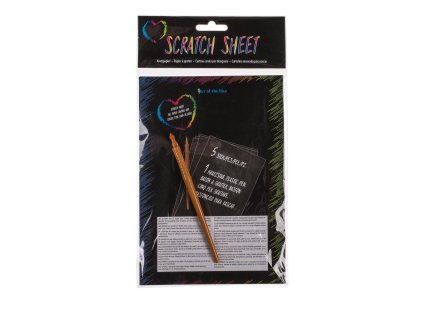 Vyškrabávací duhový notýsek se stylusem (Barva Černá)