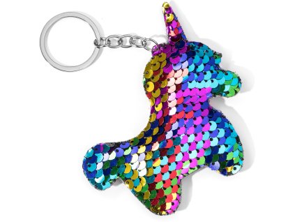 Klíčenka s duhovými flitry (Zvířátka Jednorožec)