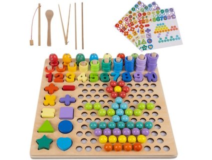 15861 3 drevena vkladacka rybicky cisla kruhy 4