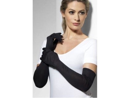 17298 rukavice dlouhe cerne latkove 1