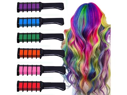 17339 hreben s barevnymi kridami na vlasy 6 barev 1