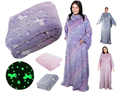 svitici fleecova deka s rukavy hvezdy 1