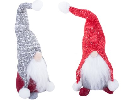 vanocni dekorace skritek s pletenou cepickou 30cm 1