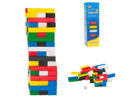 Rodinná hra Dřevěná věž barevná6