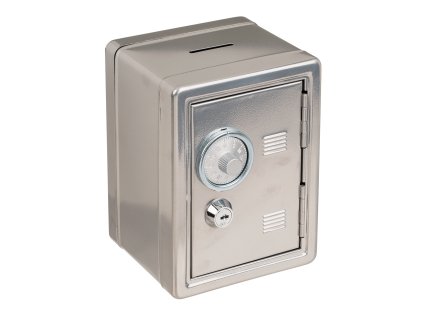 Mini bankovní trezor (Barva Stříbrná)